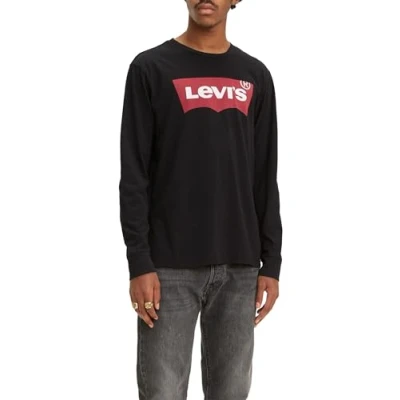 Image of Levi&#039;s Graphic CREW Long sleeved top, Men&#039;s, Size: XXL, Better black