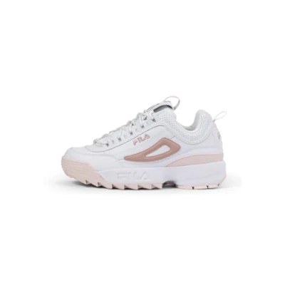 Image of Fila Disruptor Trainers, Women&#039;s, Size: 3, White/mauve chalk Pu