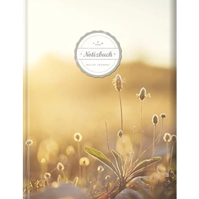 Image of BULLET JOURNAL (©Star, A4, 156 Seiten, Softcover) Mit Register XXL Punktraster Notizbuch, Tagebuch, Gepunktete Dot Grid Notebook, „Kornfeld“
