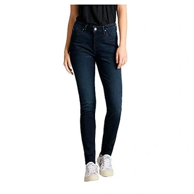 Image of Lee Scarlett HIGH Jeans Skinny Fit, Women&#039;s, Size: 25x29, Worn ebony