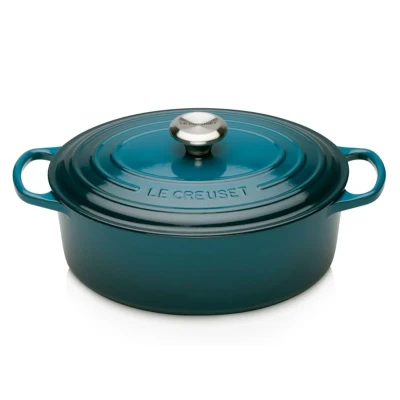 Image of Le Creuset Casserole Signature Deep Teal ø 29 cm / 4.7 Liter