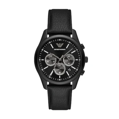 Image of Emporio Armani Men&#039;s Watch Chronograph, Black Stainless Steel, AR11583, Black, strap