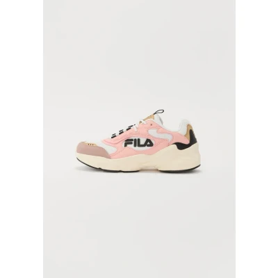 Image of Fila Collene Unisex Trainers for kids, Size: 3.5, White/powder pink Imitation leather/ textile