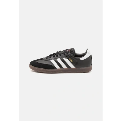 Image of adidas Performance Samba Indoor football boots, Men&#039;s, Size: 5, Core black/footwear white/vivid red Leather