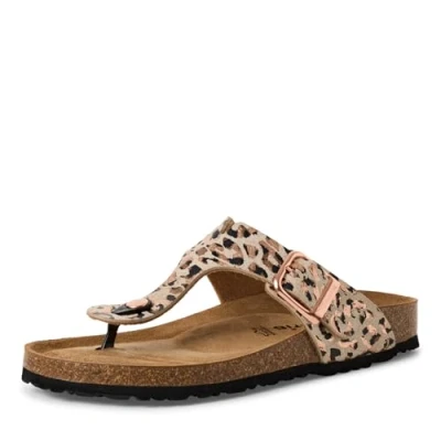 Image of Tamaris Tbar sandals, Women&#039;s, Size: 4, Beige Textile