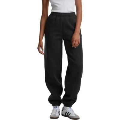 Image of Urban Classics Fluffy Tracksuit bottoms, Women&#039;s, Size: 5XL, Black