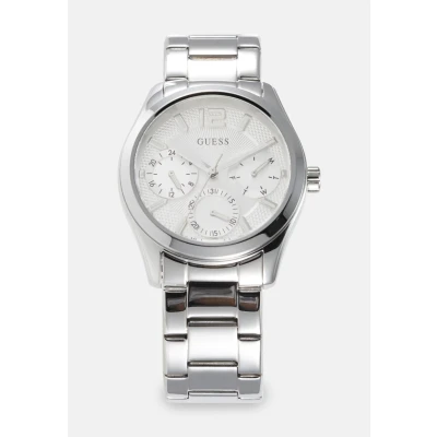 Image of Guess ZOE Unisex Watch silvercoloured, Size: One Size, Silver coloured
