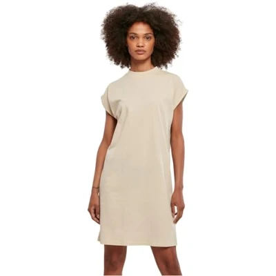Image of Urban Classics Turtle Extended Shoulder Jersey dress, Women&#039;s, Size: Large, Softseagrass
