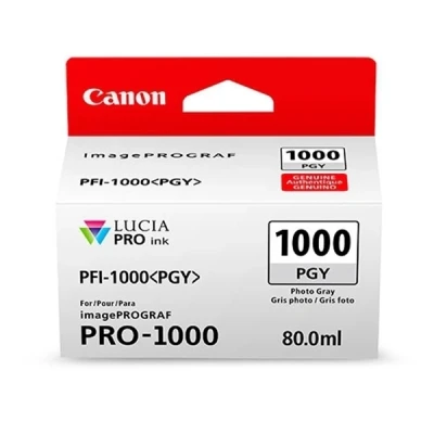 Image of Canon PFI 1000PGY photo grey ink cartridge (original Canon)
