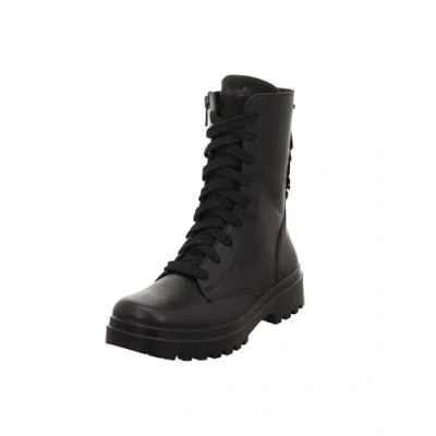 Image of Superfit ABBY Laceup ankle boots for kids, Size: 10/10.5K, Schwarz Leather