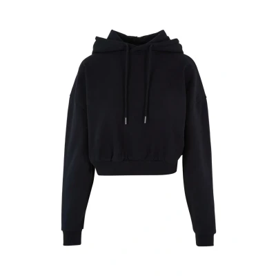 Image of Urban Classics Cropped Heavy Hoodie, Women&#039;s, Size: 3XL, Black