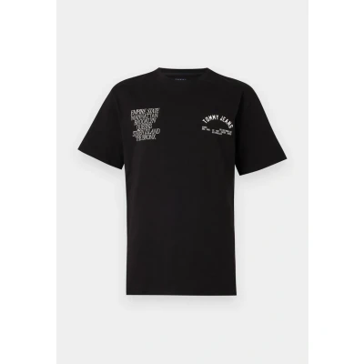Image of Tommy Jeans Boroughs TEE Print Tshirt, Men&#039;s, Size: 0XS, Black