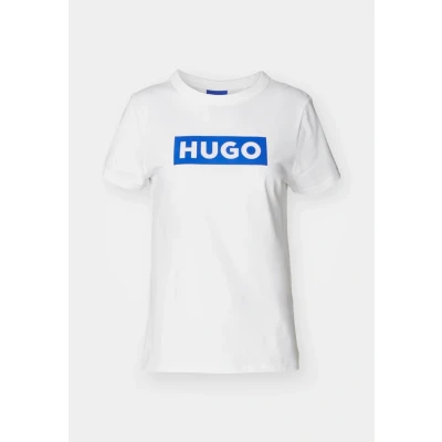 Image of HUGO Classic Print Tshirt, Women&#039;s, Size: 3XL, White