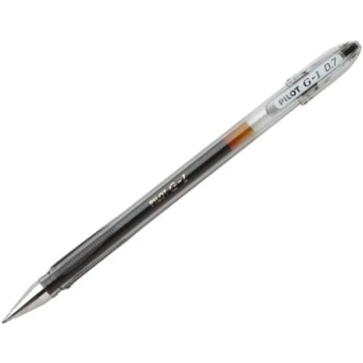 Image of Pilot G107 Gel Ink Rollerball Pen with 0.7 mm Tip Black (Pack of 12)