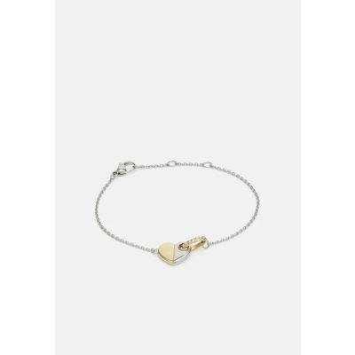 Image of Tommy Hilfiger LOVE Bracelet silvercoloured/goldcoloured/white, Women&#039;s, Size: One Size, Silver coloured/gold coloured/white
