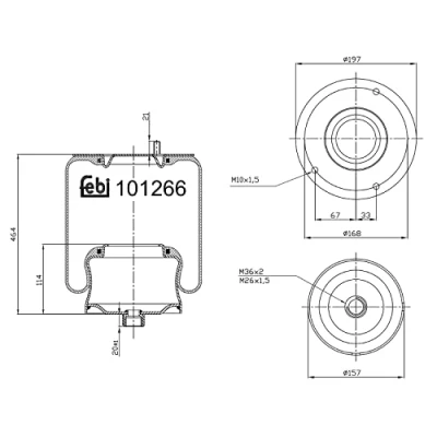Image of Bellow, air suspension FEBI BILSTEIN 101266