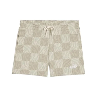 Image of PUMA Women&#039;s Ess Graphic Mid Rise AOP Shorts 5&quot; Knitted