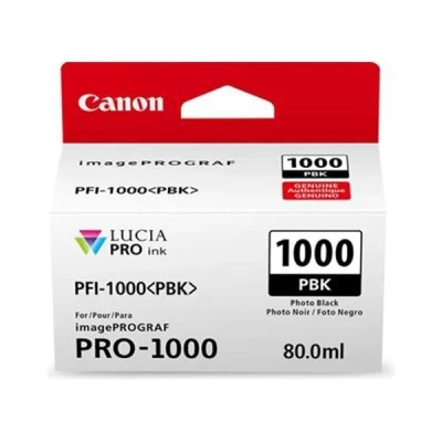 Image of Canon PFI 1000PBK photo black ink cartridge (original Canon)