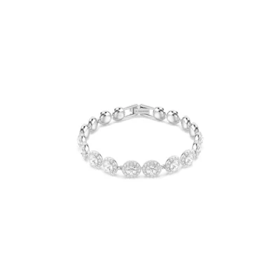 Image of Swarovski UNA Bracelet Round CUT silvercoloured, Women&#039;s, Size: Medium, Silver coloured