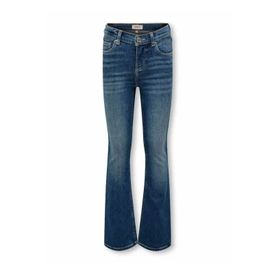 Image of KIDS ONLY Girl&#039;s Kogblush Flared DNM Rea1319 Noos Trouser, Medium Blue (Medium Denim), 146, 146