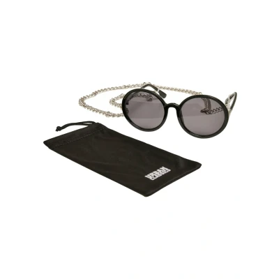 Image of Urban Classics Unisex Accessoires Cannes WITH Chain Sunglasses, Size: One Size, Black