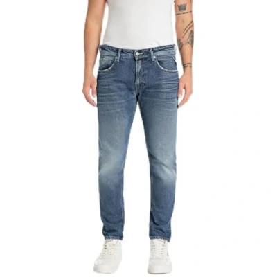 Image of Replay Willbi Pants Jeans Tapered Fit, Men&#039;s, Size: 30x30, Medium blue