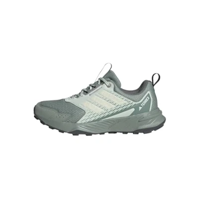 Image of Adidas Terrex Tracefinder Trail running shoes, Women&#039;s, Size: 6.5, Silver green/off white/preloved fig Synthetics/textile
