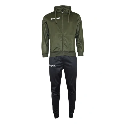 Image of GIVOVA King Tracksuit in POLARFLEECE (SORRENTO) Military Green/Black Size L