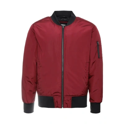 Image of Urban Classics 2TONE Jacket Bomber Jacket, Men&#039;s, Size: 3XL, Burgundy/black