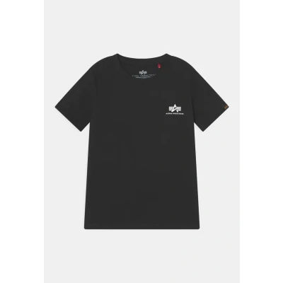 Image of Alpha Industries Basic Small LOGO KIDS Teens Tshirt for kids, Size: 12y, Black