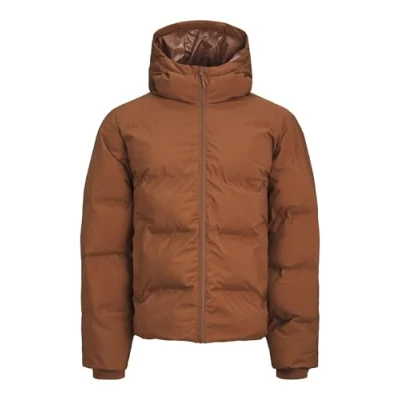 Image of Jack &amp; Jones Jjpayne Puffer Jacket Winter jacket, Men&#039;s, Size: Small, Mocha bisque