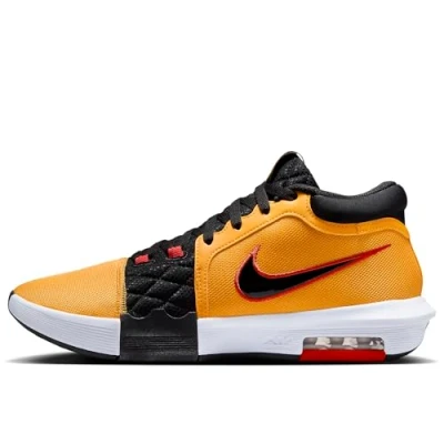 Image of Nike Performance Lebron Witness VIII Basketball shoes, Men&#039;s, Size: 7.5, University gold/black/light crimson/white Imitation leather/ textile