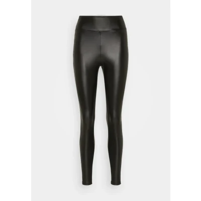 Image of VERO MODA Women&#039;s Vmsuella Jade Hw Coated Leggings Noos Imitation Leather Trousers, Black, L