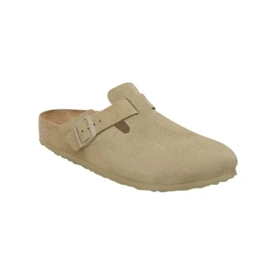 Image of Birkenstock Boston Unisex Clogs, Size: 3.5, Faded khaki Suede