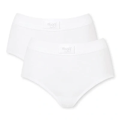 Image of Sloggi Double Comfort MAXI 2 PACK Briefs, Women&#039;s, Size: 18, White