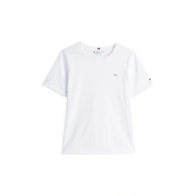 Image of Tommy Hilfiger Contrast FLAG TEE Basic Tshirt, Women&#039;s, Size: XXL, Optic white