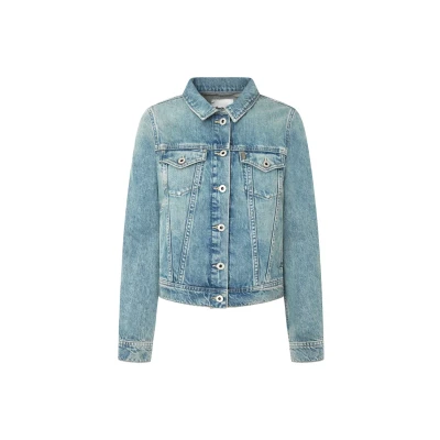 Image of Pepe Jeans SLIM jacket denim lightblue denim, Women&#039;s, Size: XS, Light blue