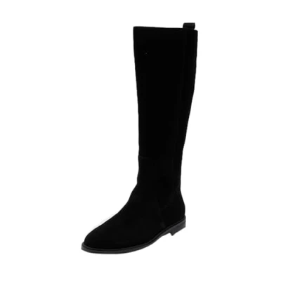 Image of Tommy Hilfiger FLAG LONG BOOT ZIP Boots, Women&#039;s, Size: 7, Black Suede