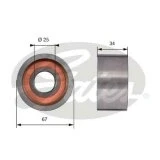 Image of Deflection/Guide Pulley, timing belt GATES T41178