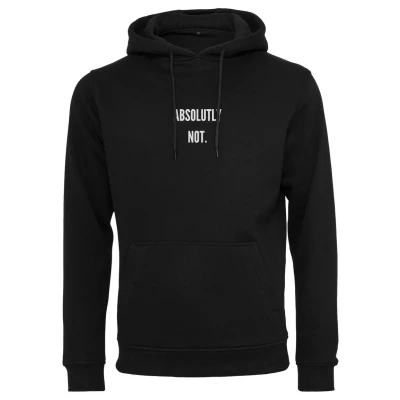 Image of Mister Tee Absolutely NOT Hoodie, Men&#039;s, Size: 4XL, Black