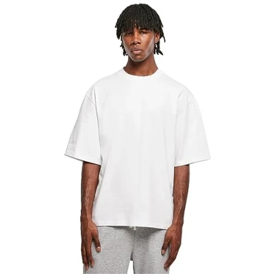 Image of Urban Classics Sleeve Basic Tshirt, Men&#039;s, Size: XXL, White