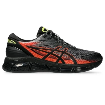 Image of Asics Sportstyle Gelquantum 360 VIII Unisex Trainers, Size: 6, Black/fiery red Textile/synthetics