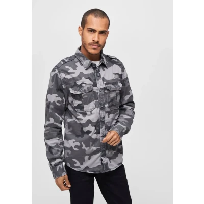 Image of Brandit Vintage Shirt, Men&#039;s, Size: 4XL, Grey camouflage