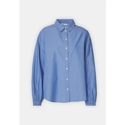 Image of ONLY Onlarja Solid Buttondown blouse, Women&#039;s, Size: XXS, Blue