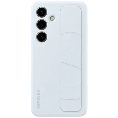 Image of Samsung Standing Silicone Back Cover Blue Galaxy S24
