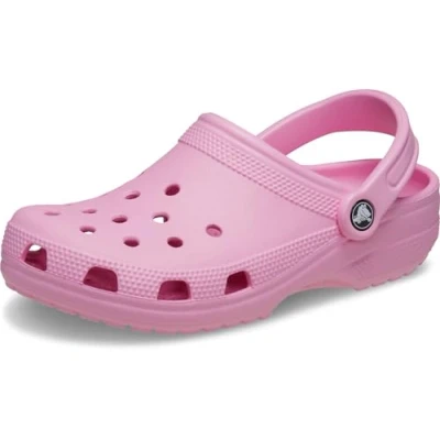 Image of Crocs Classic Unisex Mules, Size: M9/W10, Pink tweed Synthetics
