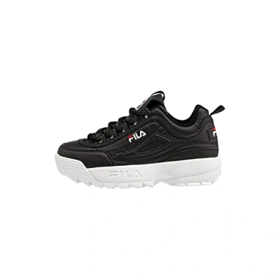Image of Fila Unisex Kid&#039;s Disruptor Sneaker, Black, 11.5 UK Child