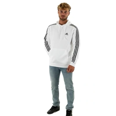 Image of adidas Sportswear Essentials 3 Stripes Hoodie, Men&#039;s, Size: Medium, White