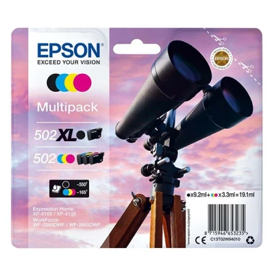 Image of Epson Multipack 4 Colours 502 XL Black/STD. CMY