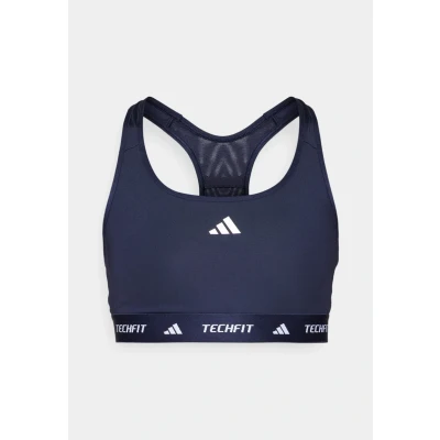 Image of adidas Performance Powerreact Techfit Medium support sports bra, Women&#039;s, Size: XXSxC D, Legend ink